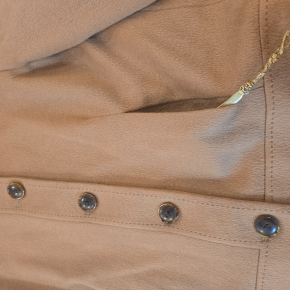 J. Mclauglin Womens Wool Cashmere Button Down Blazer Jacket Tan Brown Size 8 - Picture 7 of 12